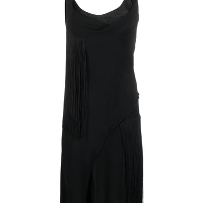Victoria Beckham Asymmetric fringe mini dress
