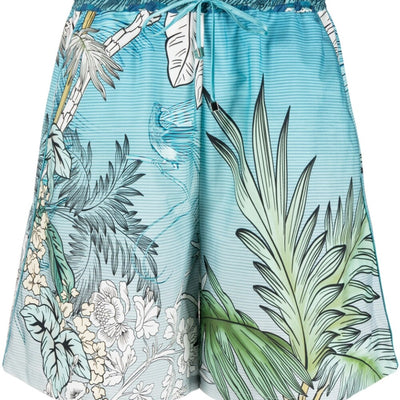 F.R.S . Printed drawstring cotton shorts