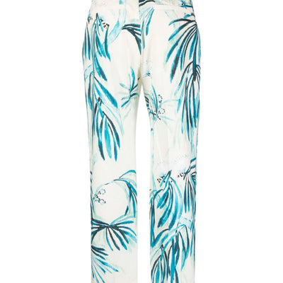 F.R.S . Wide-leg printed cotton trousers