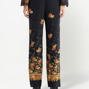 Etro Straight trousers with paisley print