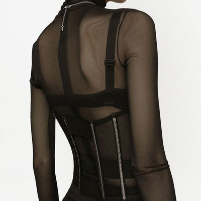 Dolce & Gabbana Tulle corset belt with boning