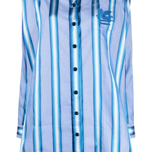 Etro Vertical-stripe long-sleeve shirt dress