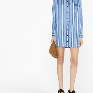Etro Vertical-stripe long-sleeve shirt dress