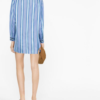 Etro Vertical-stripe long-sleeve shirt dress