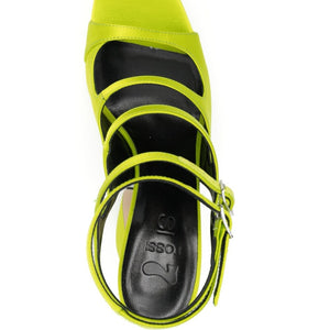 Si Rossi Crepe Satin Heel Sandals