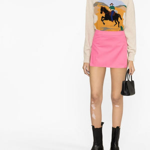 Palm Angels Cotton mini skirt