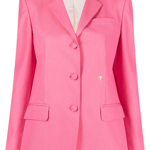 Palm Angels Cotton single-breasted blazer jacket
