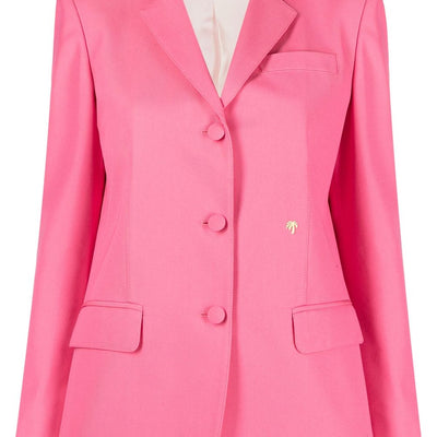 Palm Angels Cotton single-breasted blazer jacket
