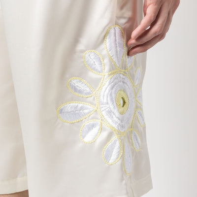 Bluemarble Embroidered flowers shorts