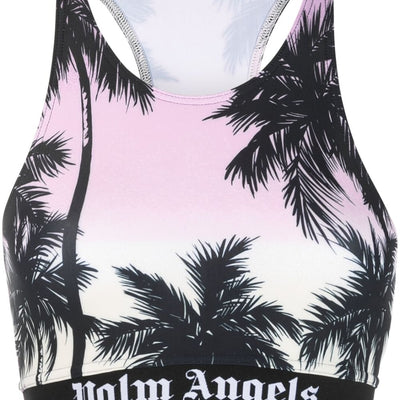 Palm Angels Pink Sunset logo sport top