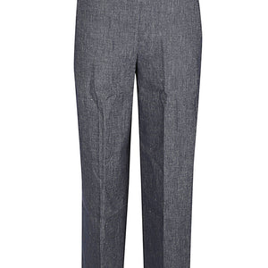 Via Masini 80 Straight leg linen blend trousers