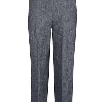 Via Masini 80 Straight leg linen blend trousers