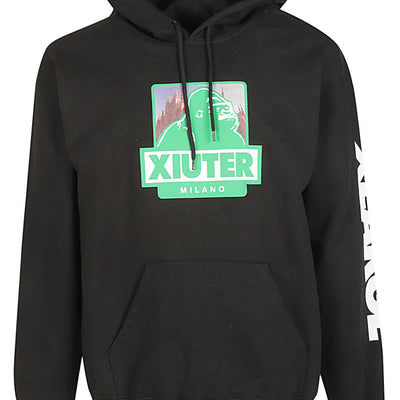 Iuter Printed cotton hoodie