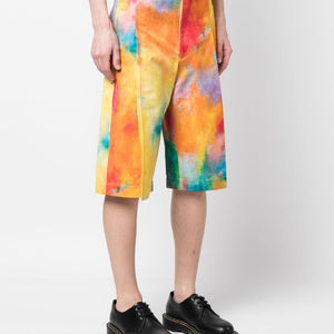 Études Ãtudes Tie-dye print cotton shorts