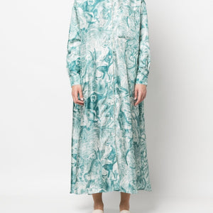 F.R.S . Printed silk shirt dress