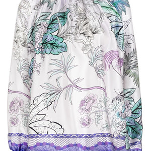 F.R.S . High neck printed silk blouse