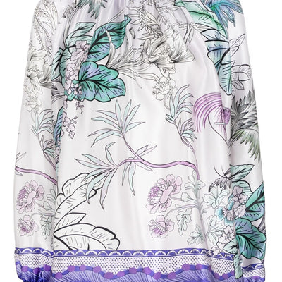 F.R.S . High neck printed silk blouse
