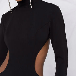 Monot PRE high neck evening dress