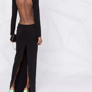 Monot PRE high neck evening dress