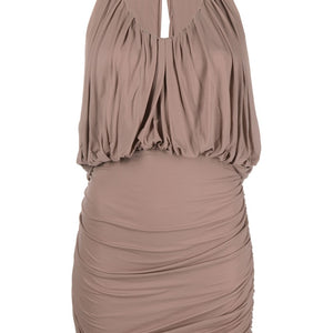 Saint Laurent Sleeveless Draped Minidress