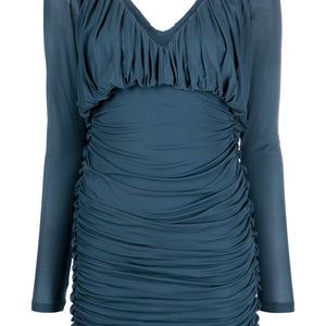 Saint Laurent draped mini dress