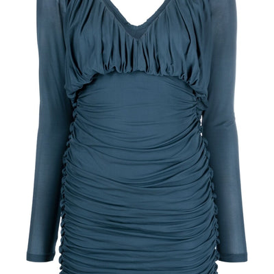 Saint Laurent draped mini dress
