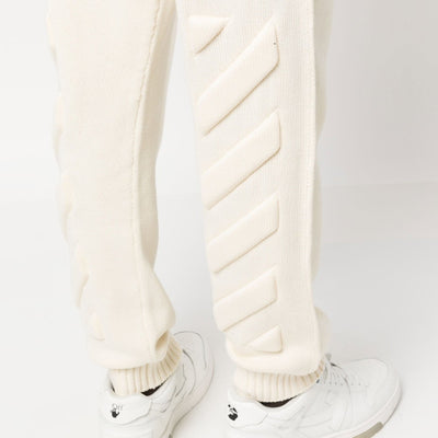Off White Diag-stripe knitted track pants