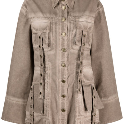 Blumarine Pocketed denim jacket