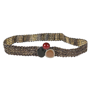 Exquisite J Raffia belt