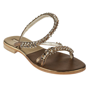 Emanuela Caruso Gold monastic anklet bracelet sandal