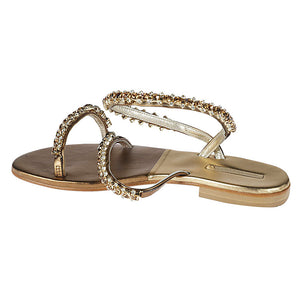 Emanuela Caruso Gold monastic anklet bracelet sandal