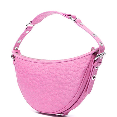 By Far Gib embossed crocodile-effect shoulder bag