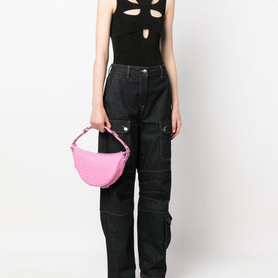By Far Gib embossed crocodile-effect shoulder bag