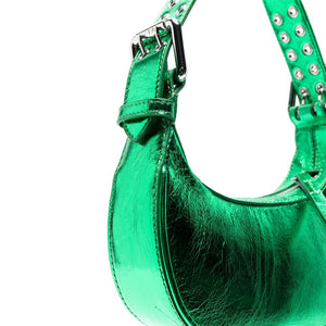 By Far metallic-effect tote bag
