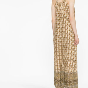 Gold Hawk Printed silk jumpsuit