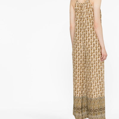 Gold Hawk Printed silk jumpsuit