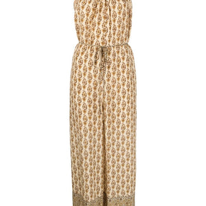 Gold Hawk Printed silk jumpsuit