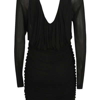 Saint Laurent Short dress with V-neck