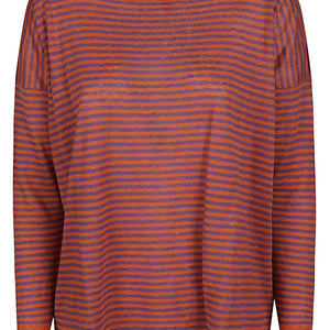 Alessandro Aste Boat neck striped linen sweater