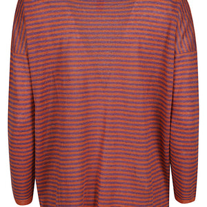 Alessandro Aste Boat neck striped linen sweater