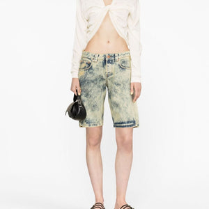 Vaquera Denim split shorts