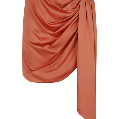 Jonathan Simkhai Mae draped satin mini skirt