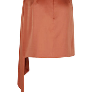 Jonathan Simkhai Mae draped satin mini skirt