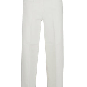 Avenue Montaigne Cropped frayed denim trousers