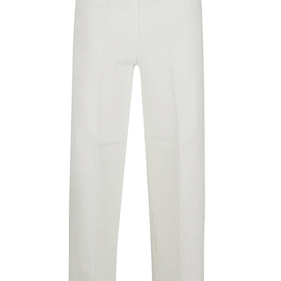 Avenue Montaigne Cropped frayed denim trousers