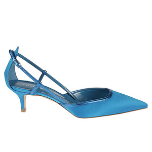 Lella Baldi Blue Leather Pumps