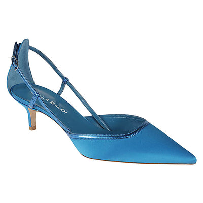 Lella Baldi Blue Leather Pumps