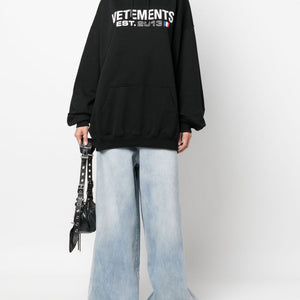 Vetements Logo cotton hoodie