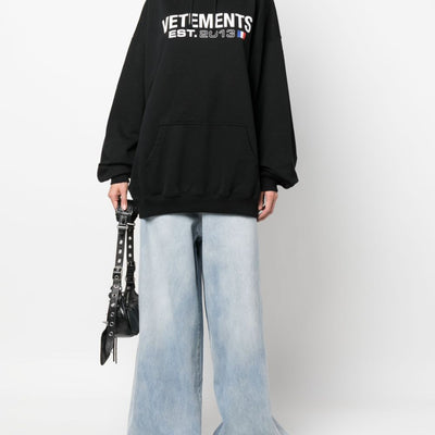 Vetements Logo cotton hoodie