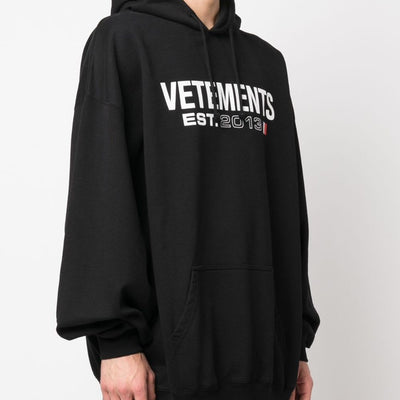 Vetements Logo cotton hoodie